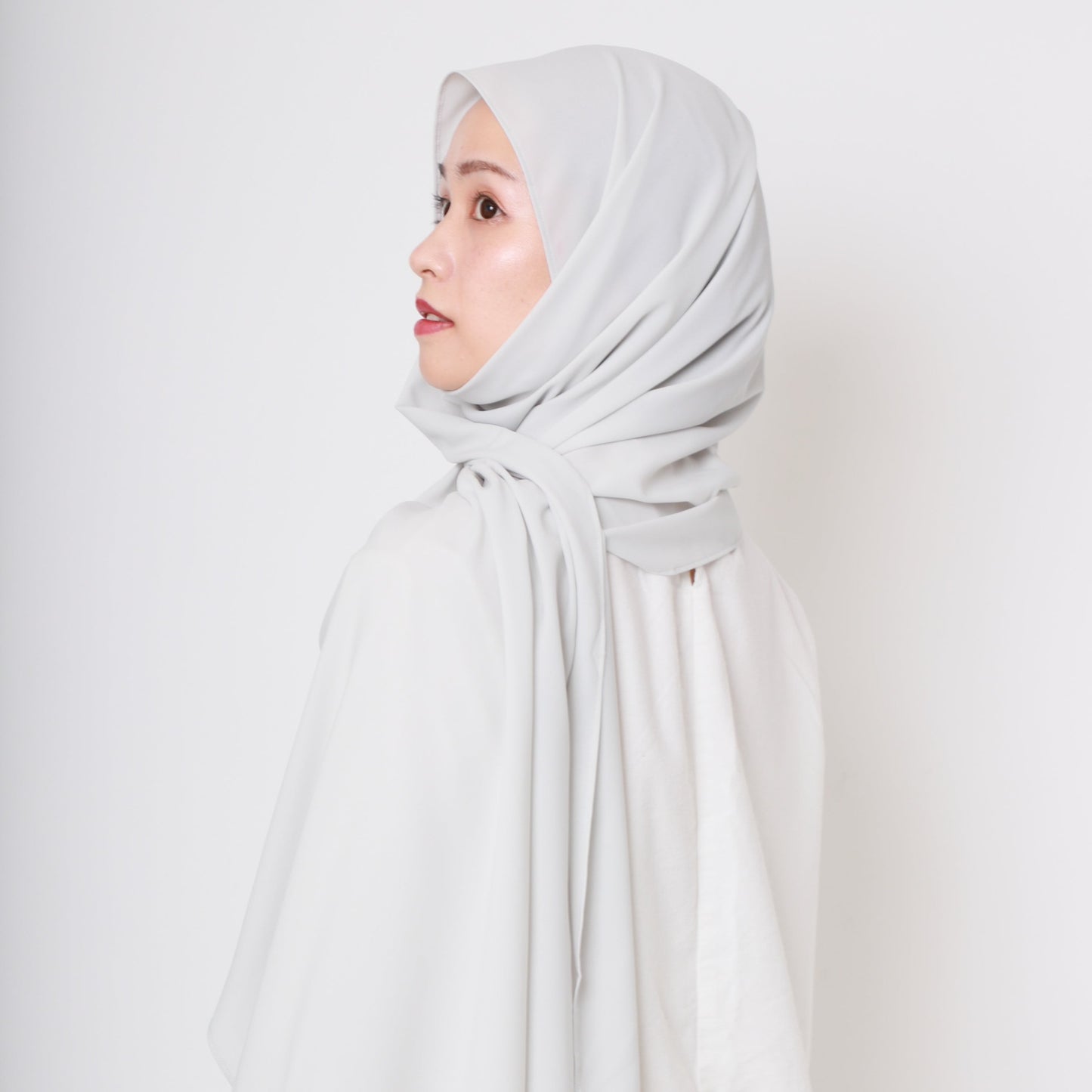 Sakura Crepe Ginnezu Shawl (Silver Grey)
