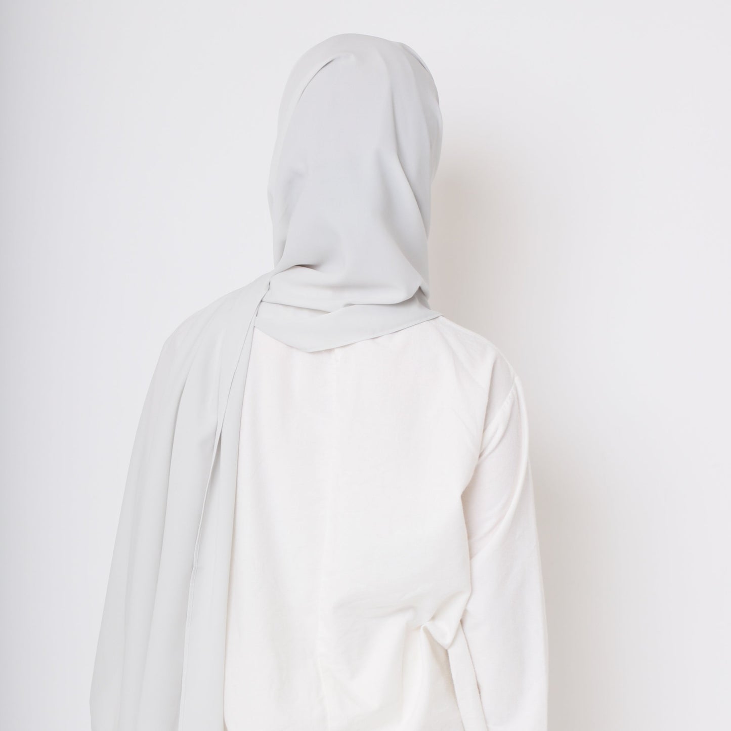 Sakura Crepe Ginnezu Shawl (Silver Grey)