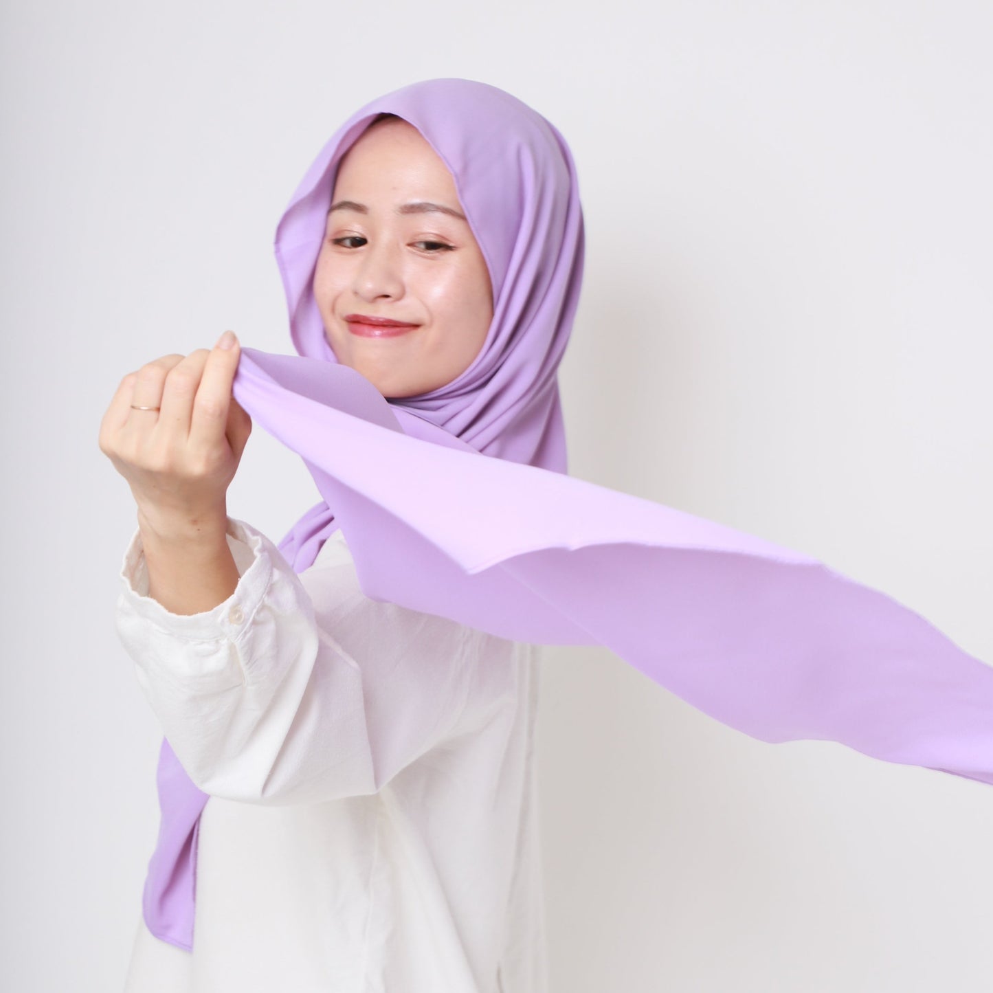 Sakura Crepe Wakamurasaki Shawl (Lilac)