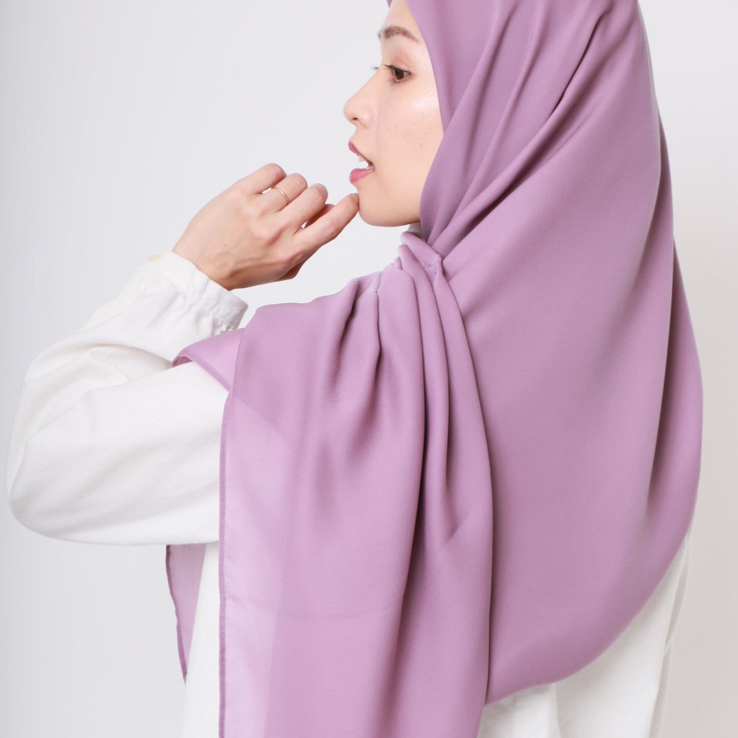 Sakura Crepe Sakuranezu Shawl (Pink Beige)