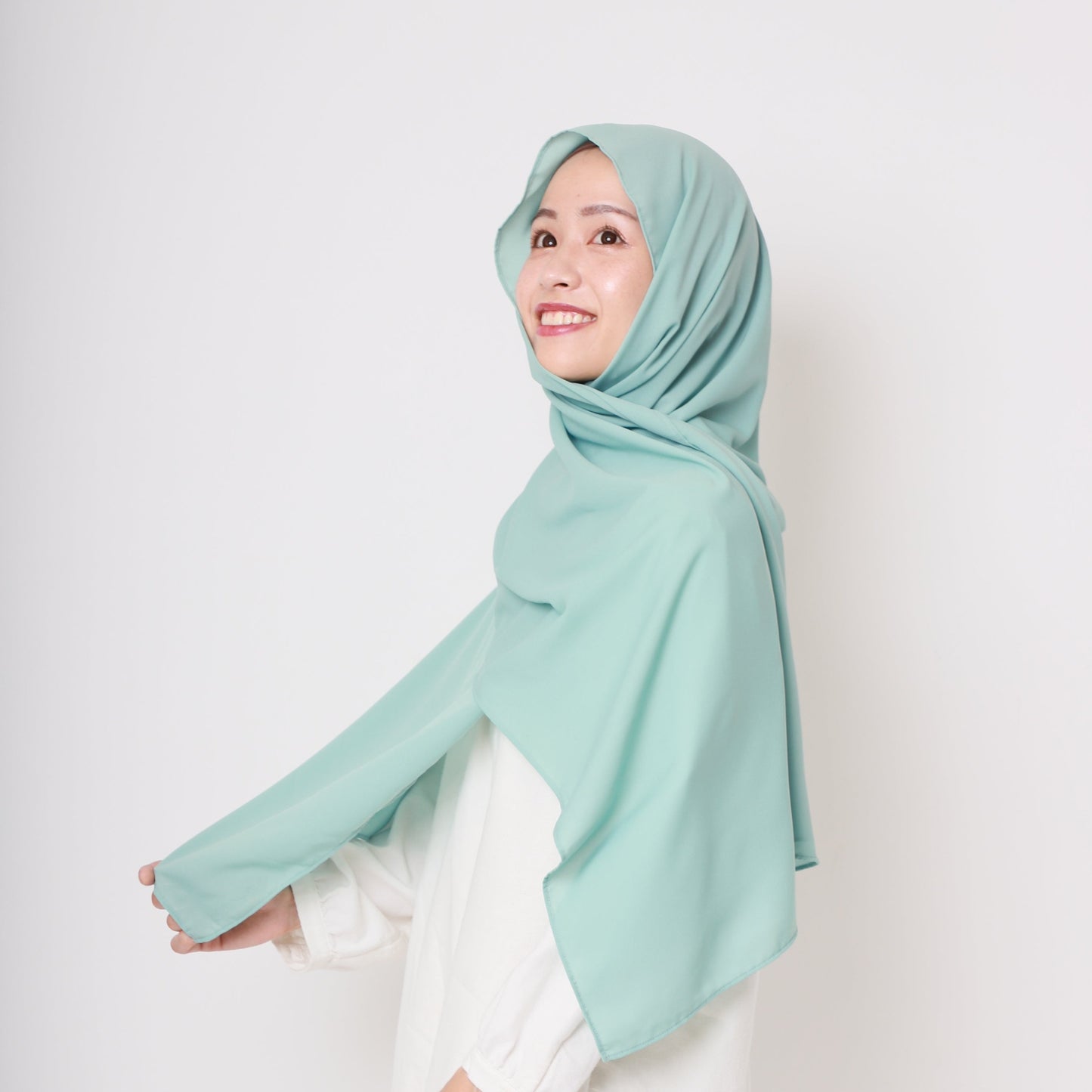 Sakura Crepe Sabiseiji Shawl (Grey Mint)