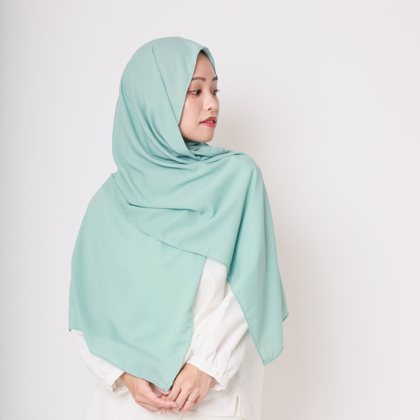 Sakura Crepe Sabiseiji Shawl (Grey Mint)